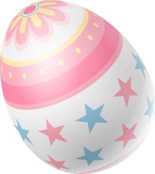 Happy Easter Day colorful egg isolated png