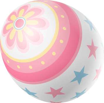 Happy Easter Day colorful egg isolated png