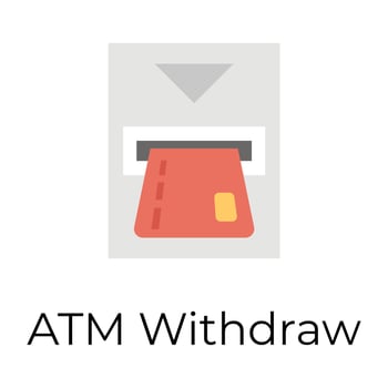 Trendy Atm Withdrawal vector