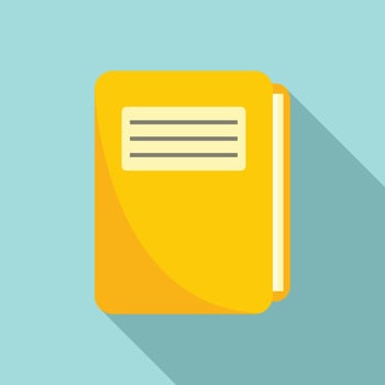 Patient folder icon, flat style vector