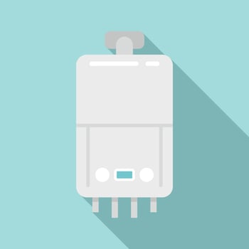 Domestic boiler icon, flat style vector