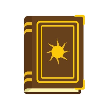 Old fortune book icon, flat style vector