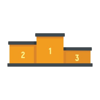 Sport podium icon, flat style vector