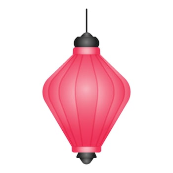 Street asian lamp icon, cartoon style vector