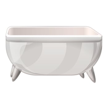 Bathtub icon, cartoon style vector