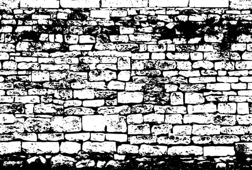 Rustic cracked vector texture with many cracks and scratches. Abstract background. Broken and damaged surface. Aged backdrop. Vector graphic illustration with transparent white.
