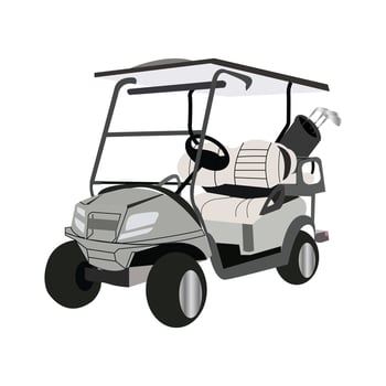 golf caddy icon sign symbol on white vector
