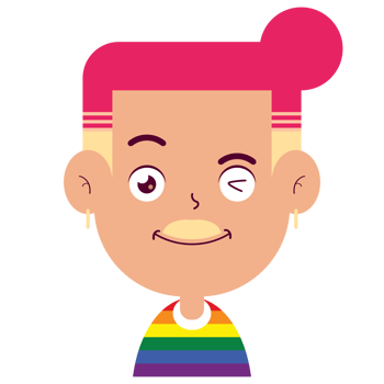 Lgbt happy face cartoon cute png