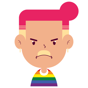 lgbt angry face cartoon cute png
