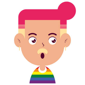 lgbt surprised face cartoon cute png