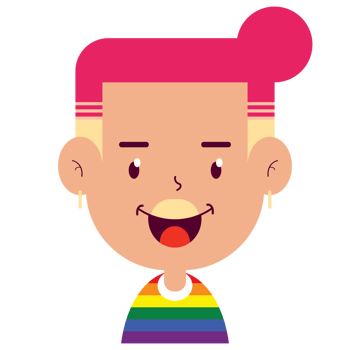 Lgbt happy face cartoon cute png