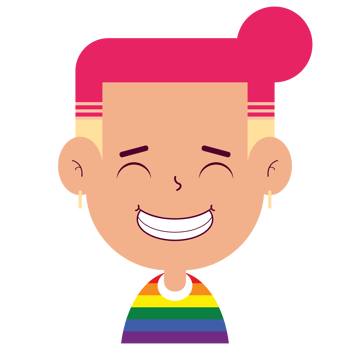 Lgbt happy face cartoon cute png
