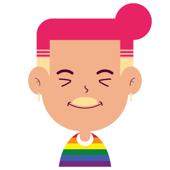 Lgbt happy face cartoon cute png