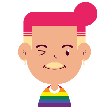 Lgbt happy face cartoon cute png