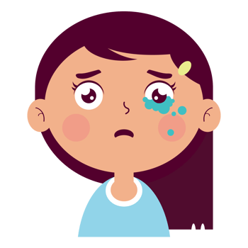 girl crying face cartoon cute png