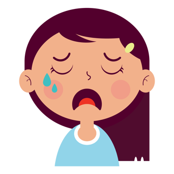 girl crying face cartoon cute png
