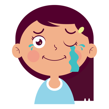 girl crying face cartoon cute png