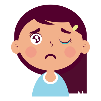 girl crying face cartoon cute png