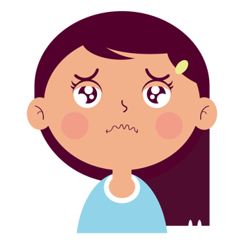 girl sad face cartoon cute png