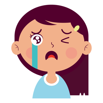 girl crying face cartoon cute png