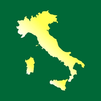 Italy map flag vector silhouette background