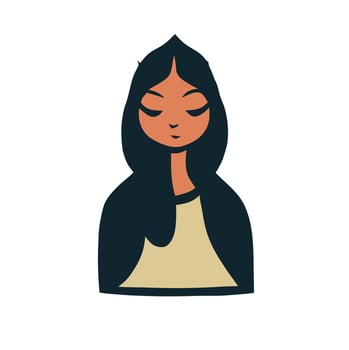 Cute Hispanic Girl Illustration vector
