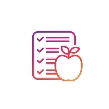 diet plan line icon with an apple vector