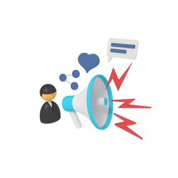 3d illustration of digital marketing profile share png
