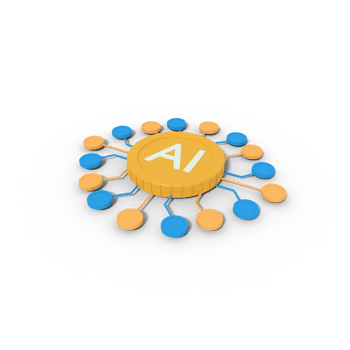 3d illustration of AI netwotk png