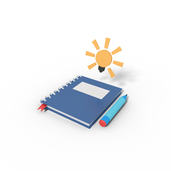 3d Illustration of diary writing book png