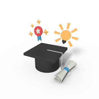 3d Illustration of graduation idea png