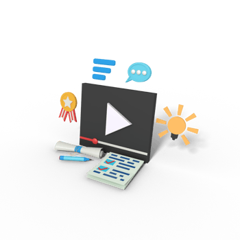 3d Illustration of learning book video png