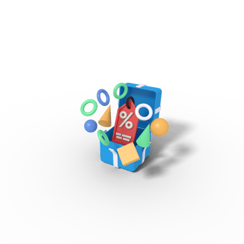 3d illustration of surprise gift discount png