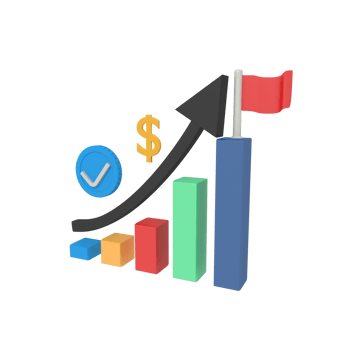 3d illustration of statistics business success png