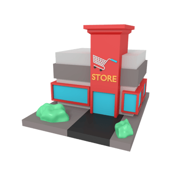 3d illustration of store building png