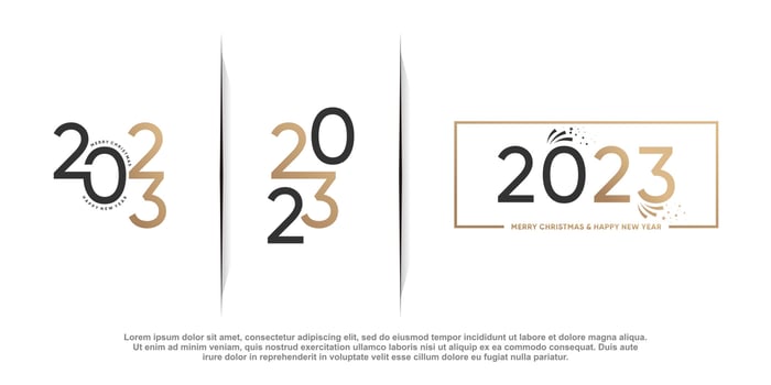 2023 logo design with creative abstract concept vector