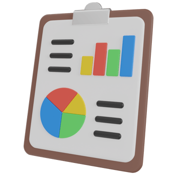 Analysis Report 3D Render Icon png