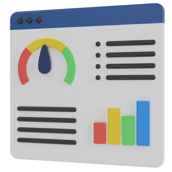 Website Dashboard 3D Render Icon png