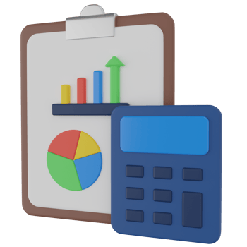 Accounting Analysis 3D Render Icon png