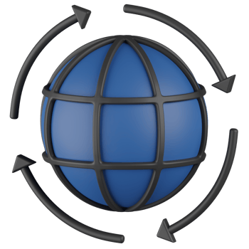Globalization 3D Render Icon png