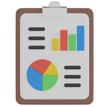 Analysis Report 3D Render Icon png