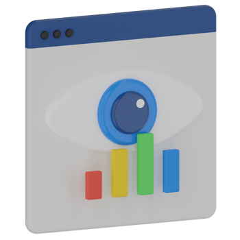 Web Monitoring 3D Render Icon png