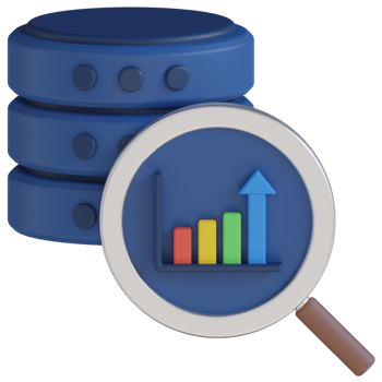 Database Analysis 3D Render Icon png