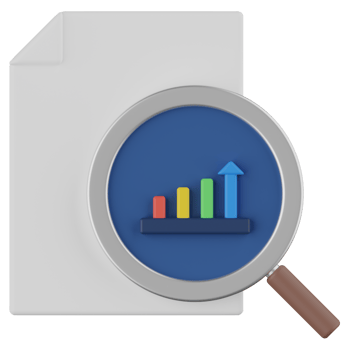 Report Analysis 3D Render Icon png
