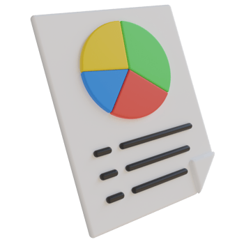 Data Report 3D Render Icon png