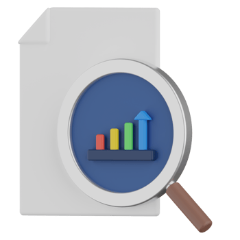 Report Analysis 3D Render Icon png