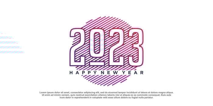 2023 logo design for new year with creative concept vector