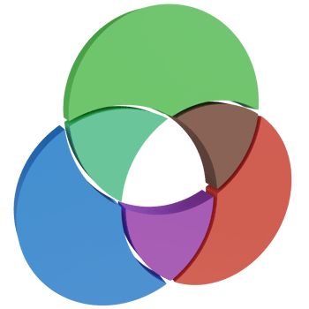 Venn Diagram 3D Render Icon png