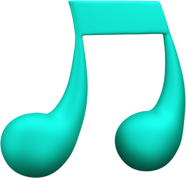 Music notes 3D icon. png