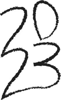 2023 Happy New Year Numeric. Grunge Brushstroke Text png